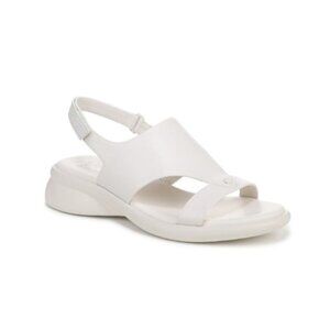 Naturalizer Womens Lillian Leather Open-Toe Wedge Sandals White Size 9.5 NEW